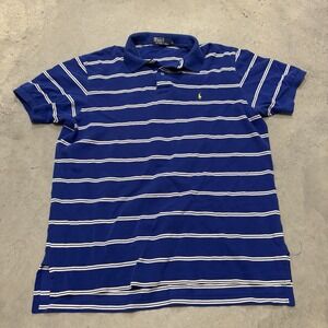 Polo Ralph‎ Lauren Striped Polo Shirt Short Sleeve Mens Size XL Blue White